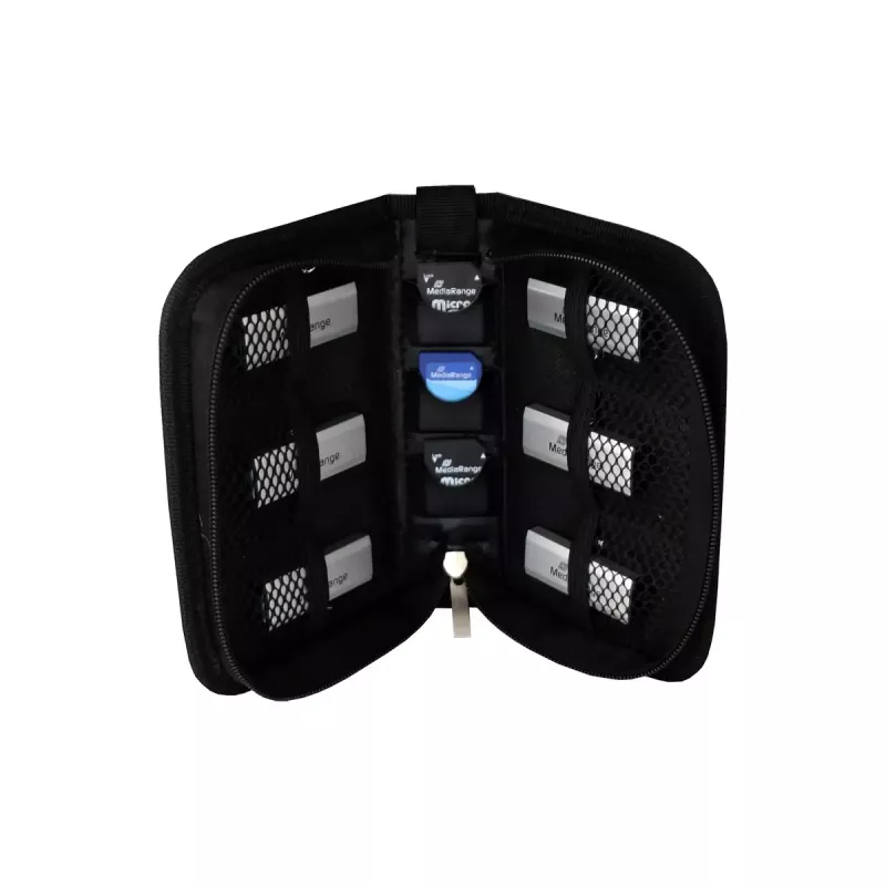 Muistikorttikotelo MediaRange BOX98 3 kortille nailon musta