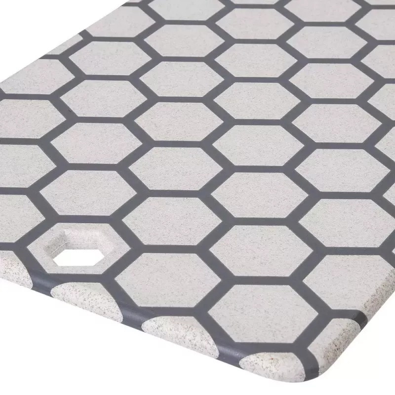 Resto Kitchenware 95402 suorakaiteen muotoinen muovinen leikkuulauta harmaa valkoinen