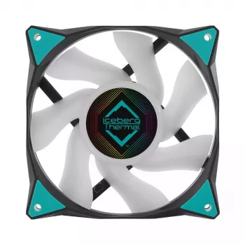 Tuuletin Iceberg Thermal IceGALE ARGB 12 cm musta