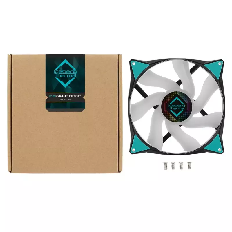 Tuuletin Iceberg Thermal IceGALE ARGB 14 cm musta