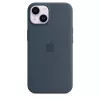 Silikonikotelo Apple iPhone 14 MagSafe Storm Blue
