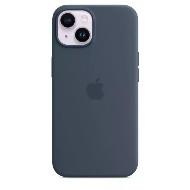 Silikonikotelo Apple iPhone 14 MagSafe Storm Blue