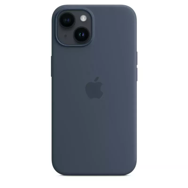 Silikonikotelo Apple iPhone 14 MagSafe Storm Blue