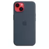 Silikonikotelo Apple iPhone 14 MagSafe Storm Blue