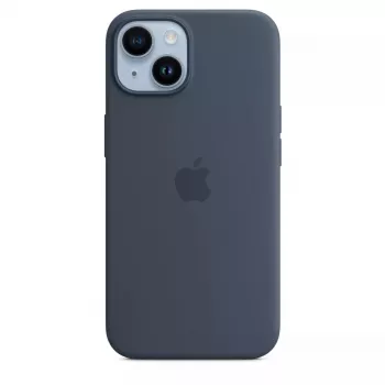 Silikonikotelo Apple iPhone 14 MagSafe Storm Blue