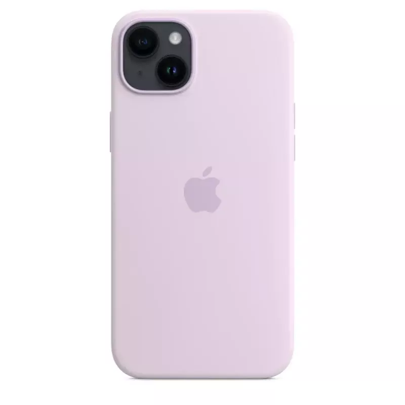 Silikonikotelo Apple iPhone 14 Plus MagSafe lila kotelo