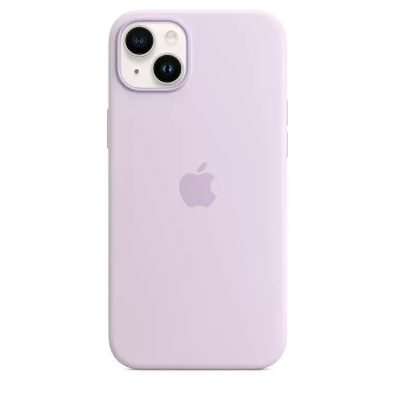 Silikonikotelo Apple iPhone 14 Plus MagSafe lila kotelo