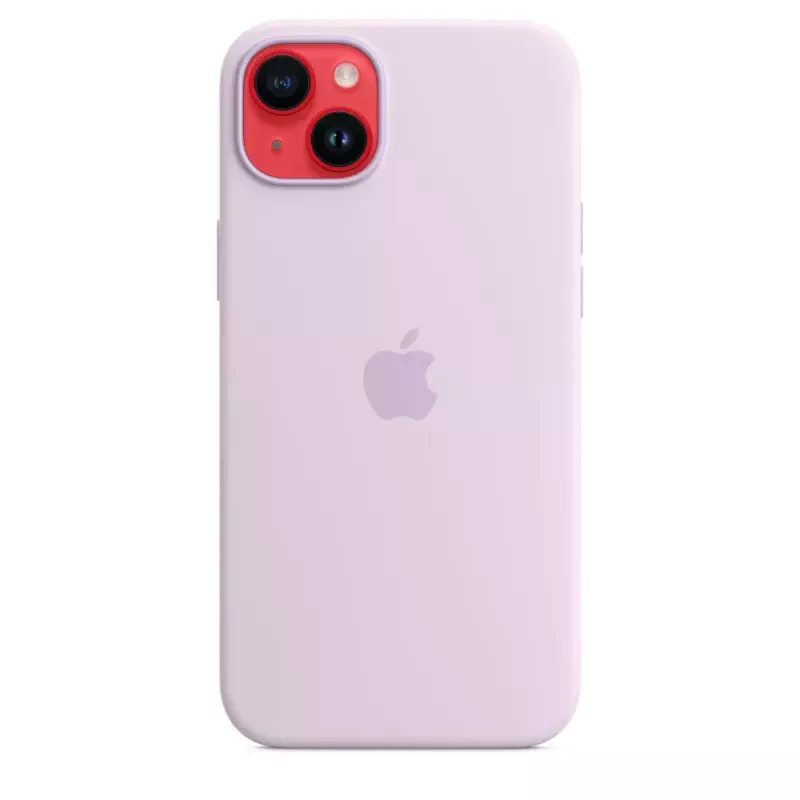Silikonikotelo Apple iPhone 14 Plus MagSafe lila kotelo