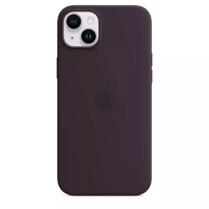 Silikonikotelo Apple iPhone 14 Plus Burgundinpunainen MagSafe-kotelo