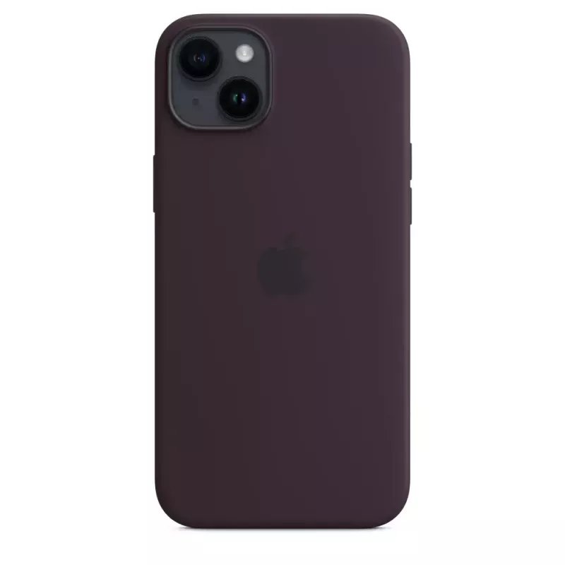 Silikonikotelo Apple iPhone 14 Plus Burgundinpunainen MagSafe-kotelo