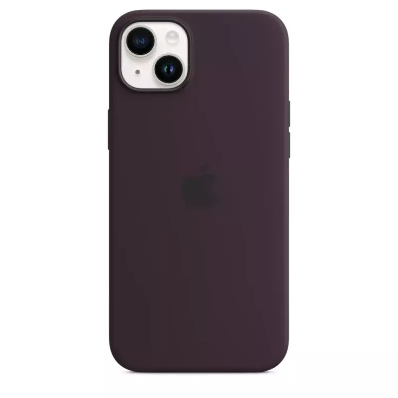 Silikonikotelo Apple iPhone 14 Plus Burgundinpunainen MagSafe-kotelo