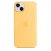 Silikonikotelo Apple iPhone 14 Plus MagSafe Sunglow keltainen
