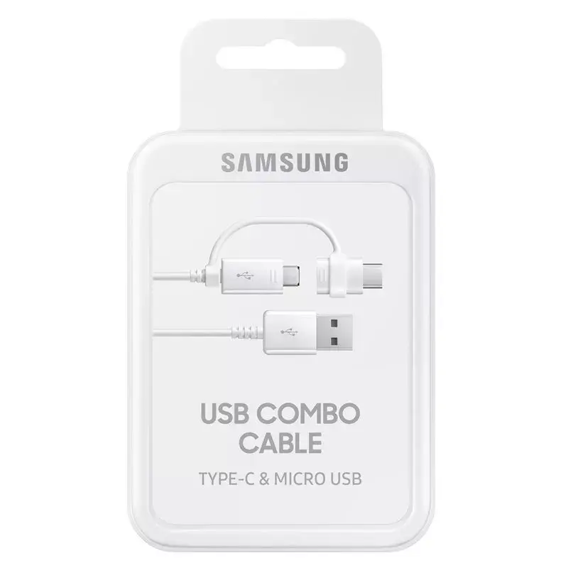 USB-kaapeli Samsung EP-DG930 1,5 m USB-A USB-C/Micro-USB-B valkoinen