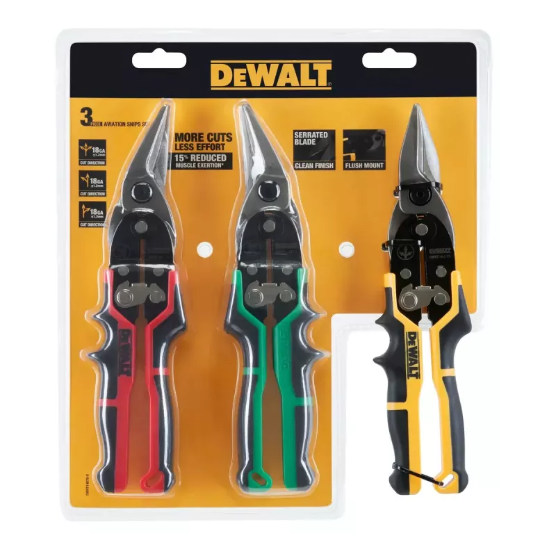 DeWALT DWHT14676-0 peltisakset-sarja, 3-osainen