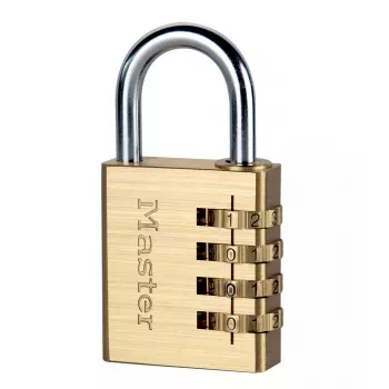 Yhdistelmälukko MASTER LOCK 40 mm messinkioptiikka itsesäilytys