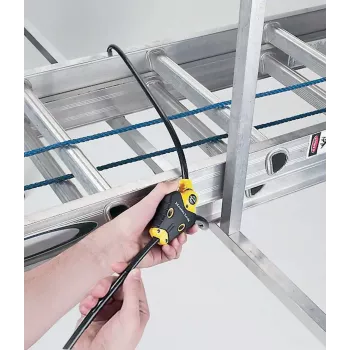 Säädettävä turvavaijeri Python MASTER LOCK 1,8 m x 10 mm musta keltainen