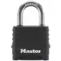 Riippulukko MASTER LOCK M178EURD 57 mm leveä Excell-sinkkirunko itsesäätyvä yhdistelmä musta