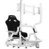 Lento-/ajosimulaattorin näyttöteline Oplite OP-SMS-GTRW valkoinen 40 tuumaa