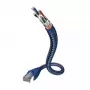 Verkkokaapeli Inakustik 00480301 RJ-45 Cat6 1 m sininen hopea