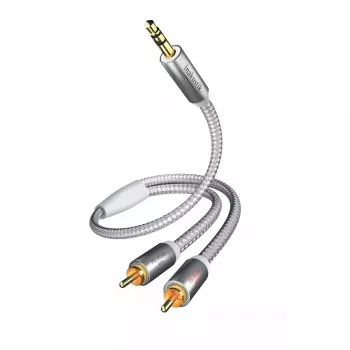 Audiokaapeli Inakustik 00410005 5 m 3,5 mm 2 x RCA valkoinen