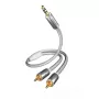 Audiokaapeli Inakustik 00410005 5 m 3,5 mm 2 x RCA valkoinen