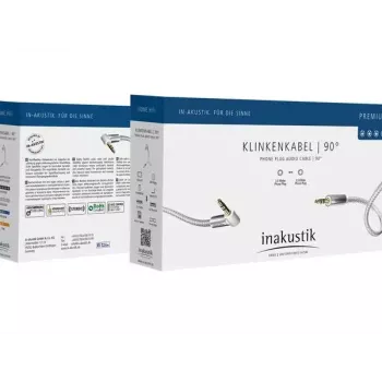 Audiokaapeli Inakustik 004104015 1,5 m 3,5 mm hopea valkoinen