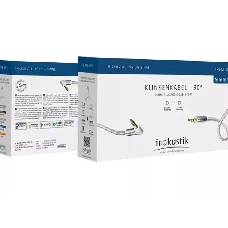 Audiokaapeli Inakustik 004104015 1,5 m 3,5 mm hopea valkoinen