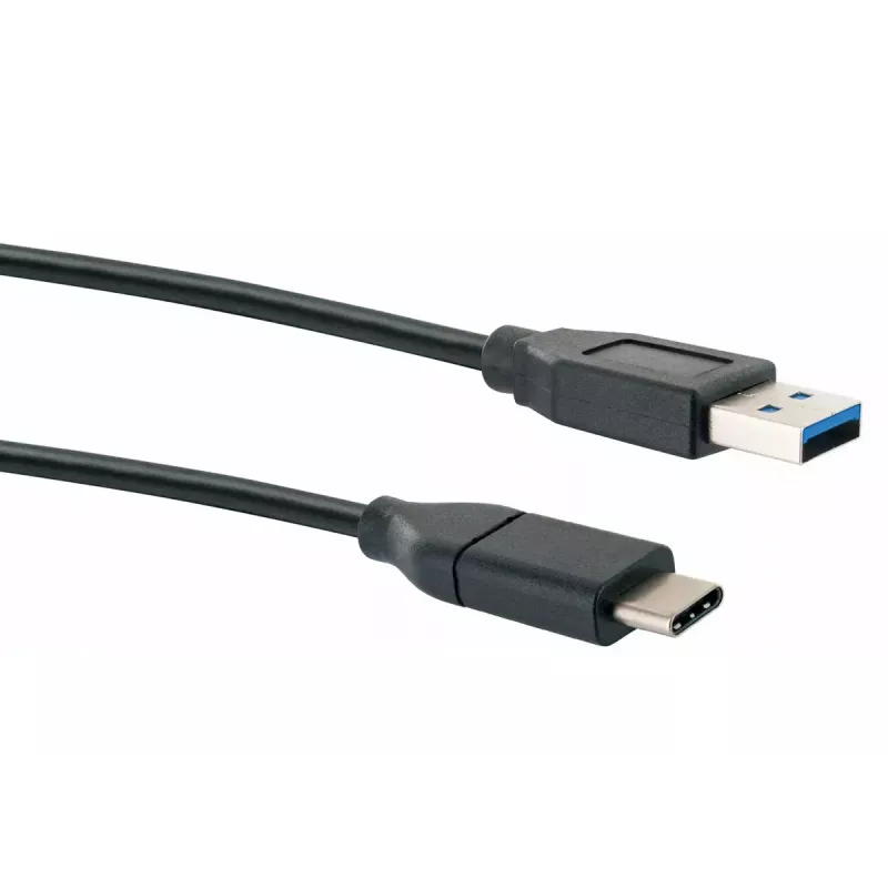 USB-kaapeli Schwaiger CK 3141 USB 3.2 Gen 1 1 m USB A USB C musta