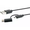 Schwaiger USB-kaapeli CK 3112 USB 2.0 1 m USB A Micro-USB B musta