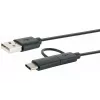 Schwaiger USB-kaapeli CK 3112 USB 2.0 1 m USB A Micro-USB B musta