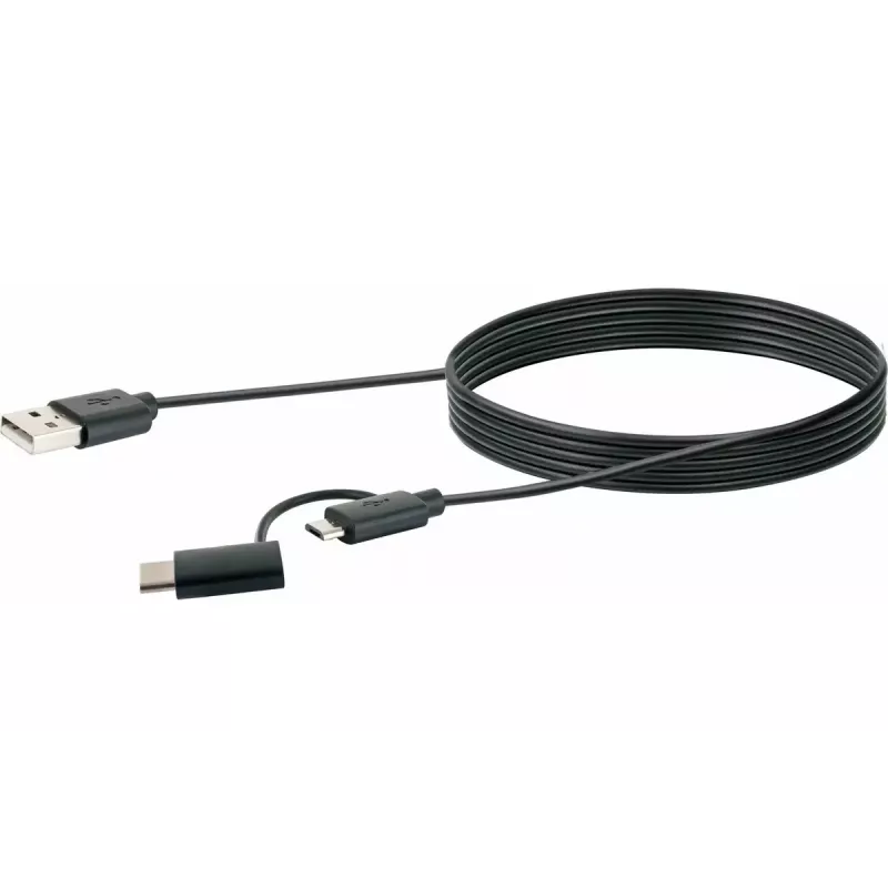 Schwaiger USB-kaapeli CK 3112 USB 2.0 1 m USB A Micro-USB B musta
