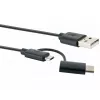 Schwaiger USB-kaapeli CK 3112 USB 2.0 1 m USB A Micro-USB B musta