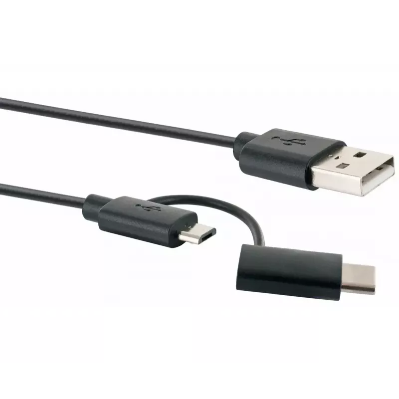 Schwaiger USB-kaapeli CK 3112 USB 2.0 1 m USB A Micro-USB B musta