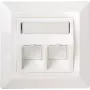 Schwaiger NKSD2532 verkkoliitäntärasia 2x Keystone-moduulille, valkoinen