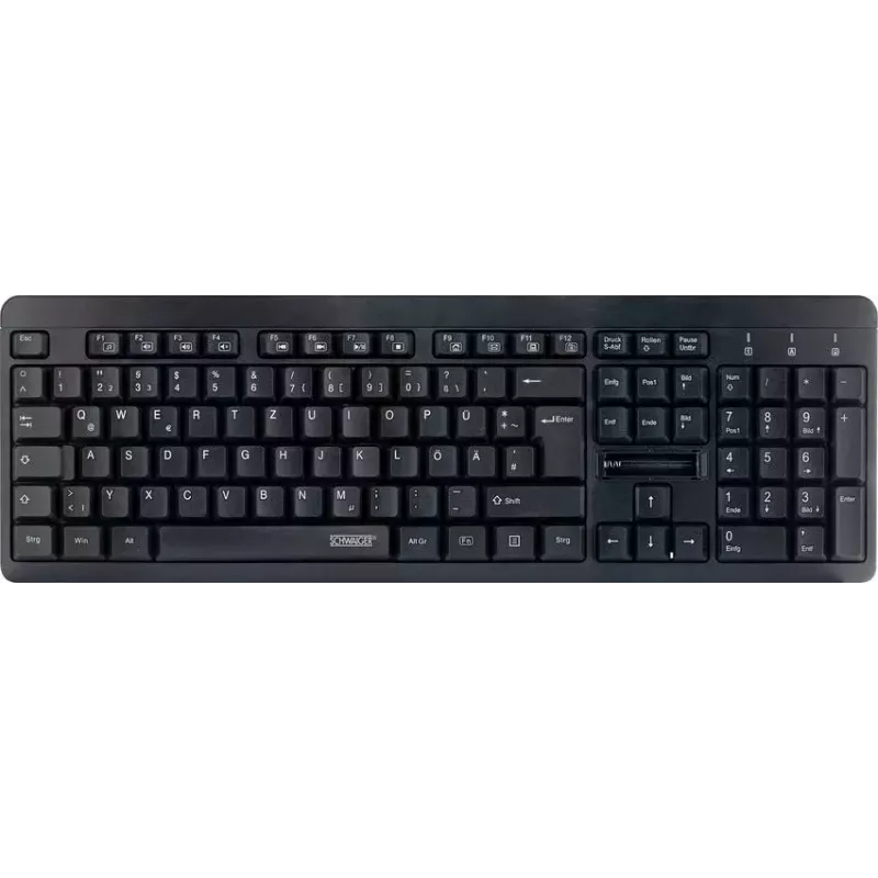 Langaton näppäimistö Schwaiger WKB1000 013 QWERTZ saksalainen musta