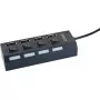 USB-keskitin Schwaiger UH4013 2.0 480 Mbit/s musta