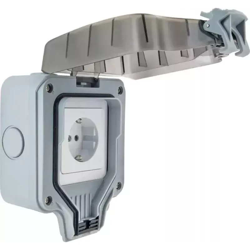 Pistorasia Schwaiger SOAD0100 harmaa IP66 230V 16A