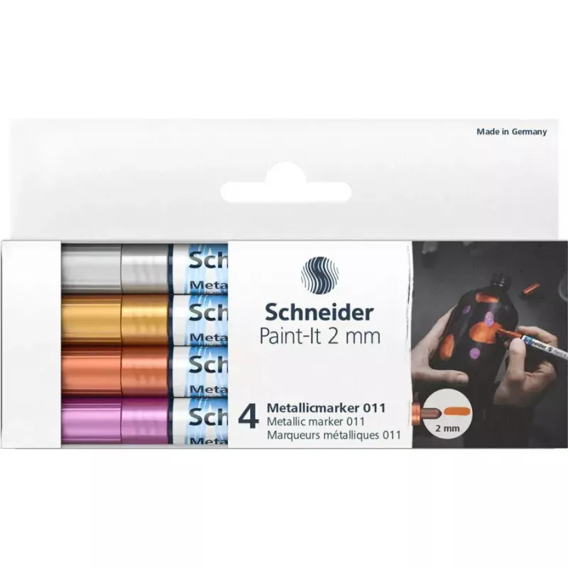 Maalitussi Schneider ML01111501 kupari kulta hopea violetti 4 kpl