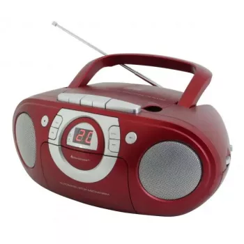 Kannettava stereojärjestelmä Soundmaster SCD5100RO — CD/radio/USB? (harmaa, punainen)