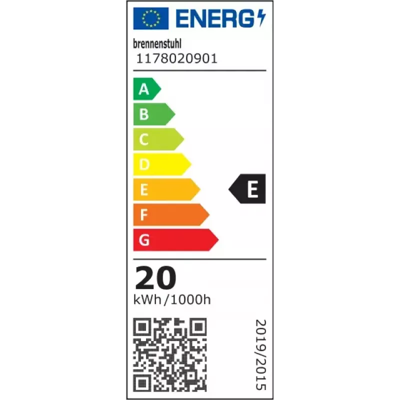 Valonheitin Brennenstuhl 1178020901 20W LED harmaa IP44 PIR-tunnistin