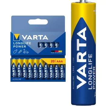 Varta Longlife Power Micro AAA LR03 1,5 V alkaliparistot, 20 kpl (04903 121 720)
