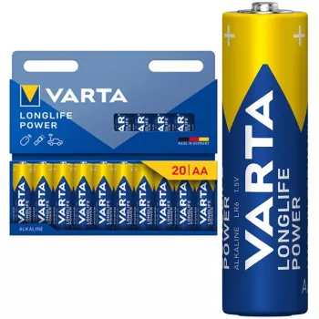 Varta Longlife Power Mignon AA LR6 alkaliparistot, 20 kpl