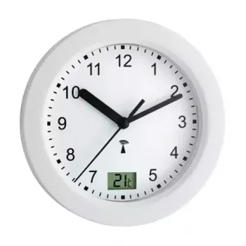 Seinä-/pöytäkello TFA 60.3501 — pyöreä valkoinen, 170×59 mm, AA 1,5V