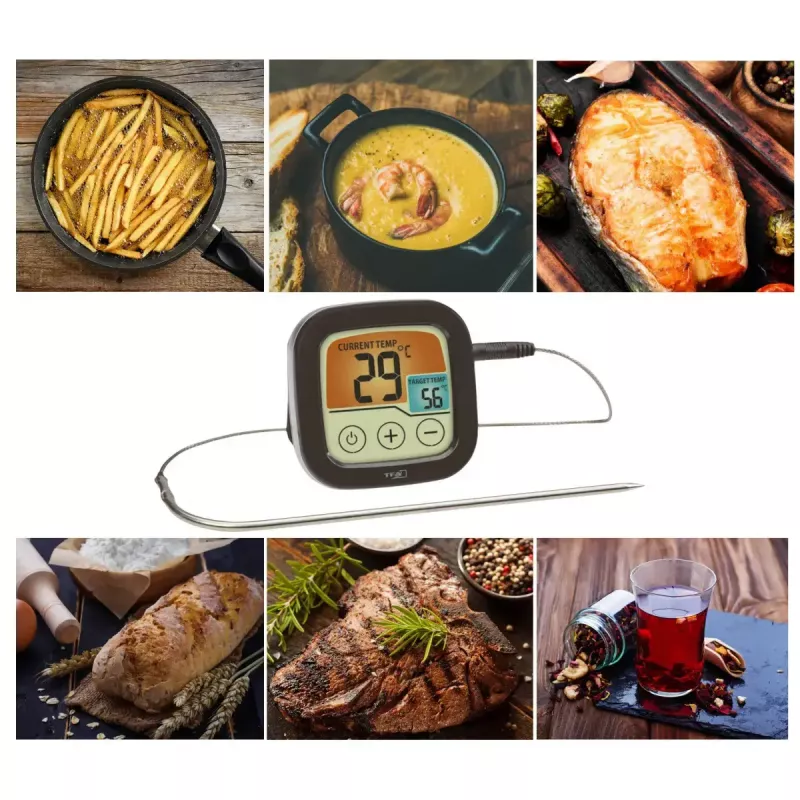 Digitaalinen BBQ-lihalämpömittari tfa dostmann 14.1509.01 — AAA-paristo, 72×72×25 mm