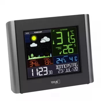 TFA-Dostmann VIEW METEO musta paristokäyttöinen Wi-Fi kosteus 10-99%