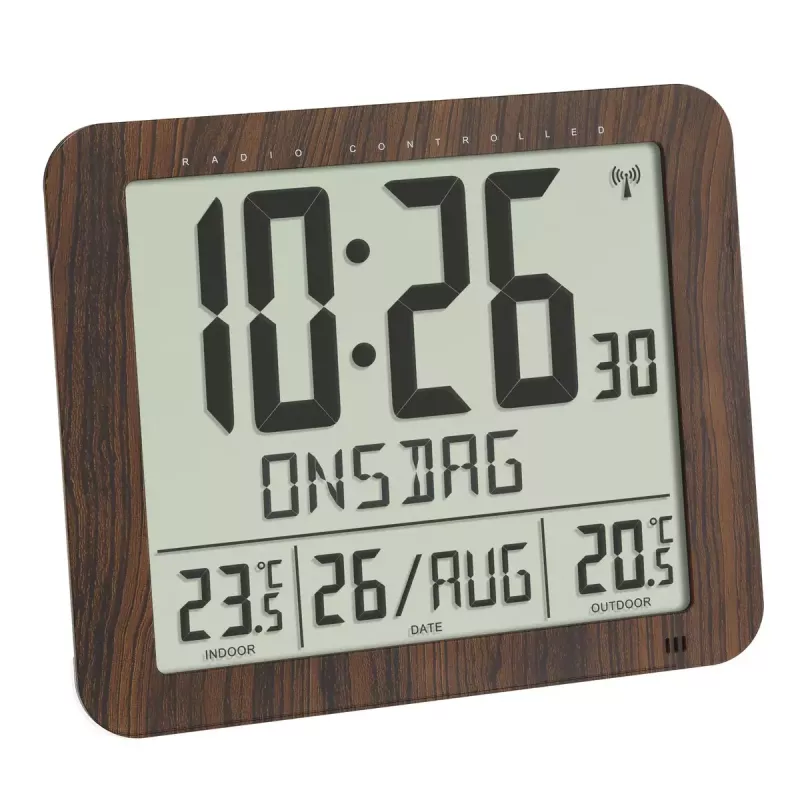 Digitaalinen herätyskello TFA-Dostmann 60.4518.08 puu LCD 433 MHz