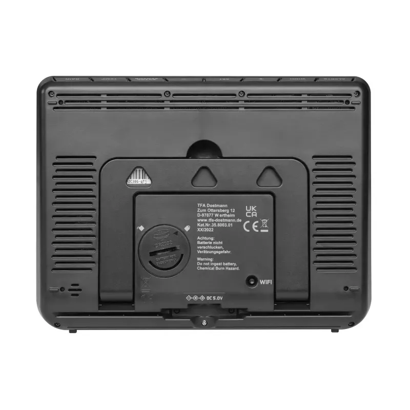 TFA-Dostmann View Pro musta DC/paristo Wi-Fi anemometri lämpömittari hygrometri barometri