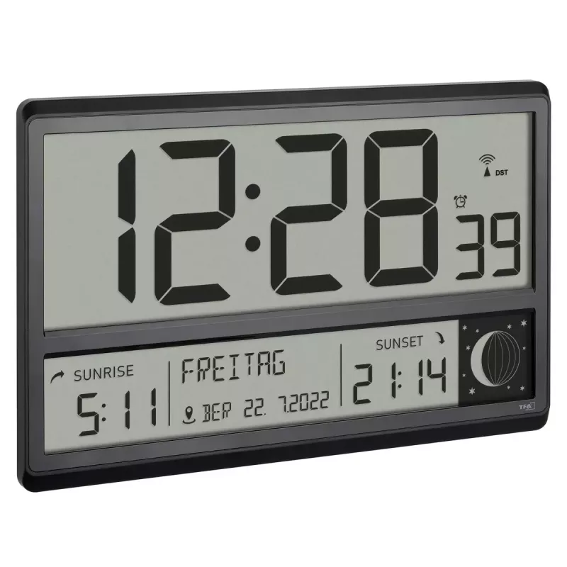 Digitaalinen herätyskello TFA-Dostmann 60.4524.01 musta LCD paristokäyttöinen