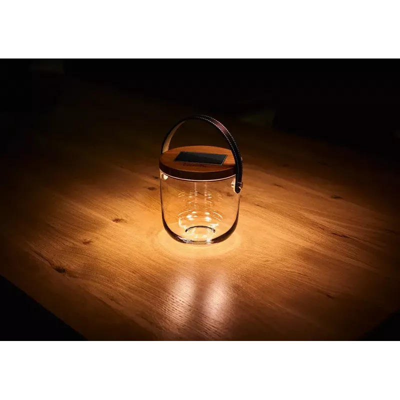 Pöytävalaisin Krinner LUMIX Deco Glass Basic LED läpinäkyvä bambu lasi