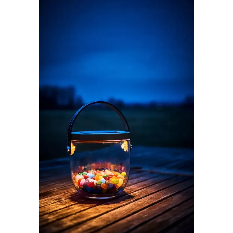 Pöytävalaisin Krinner LUMIX Deco Glass Basic LED läpinäkyvä bambu lasi